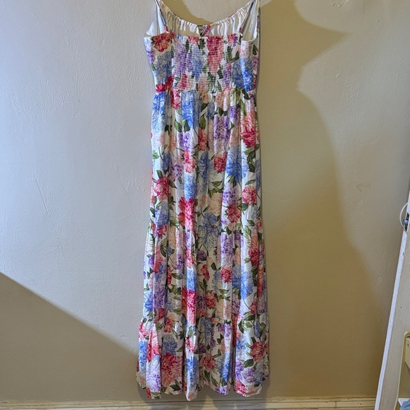 Express Floral Maxi Dress - Pink, Blue, White - Picture 3 of 4